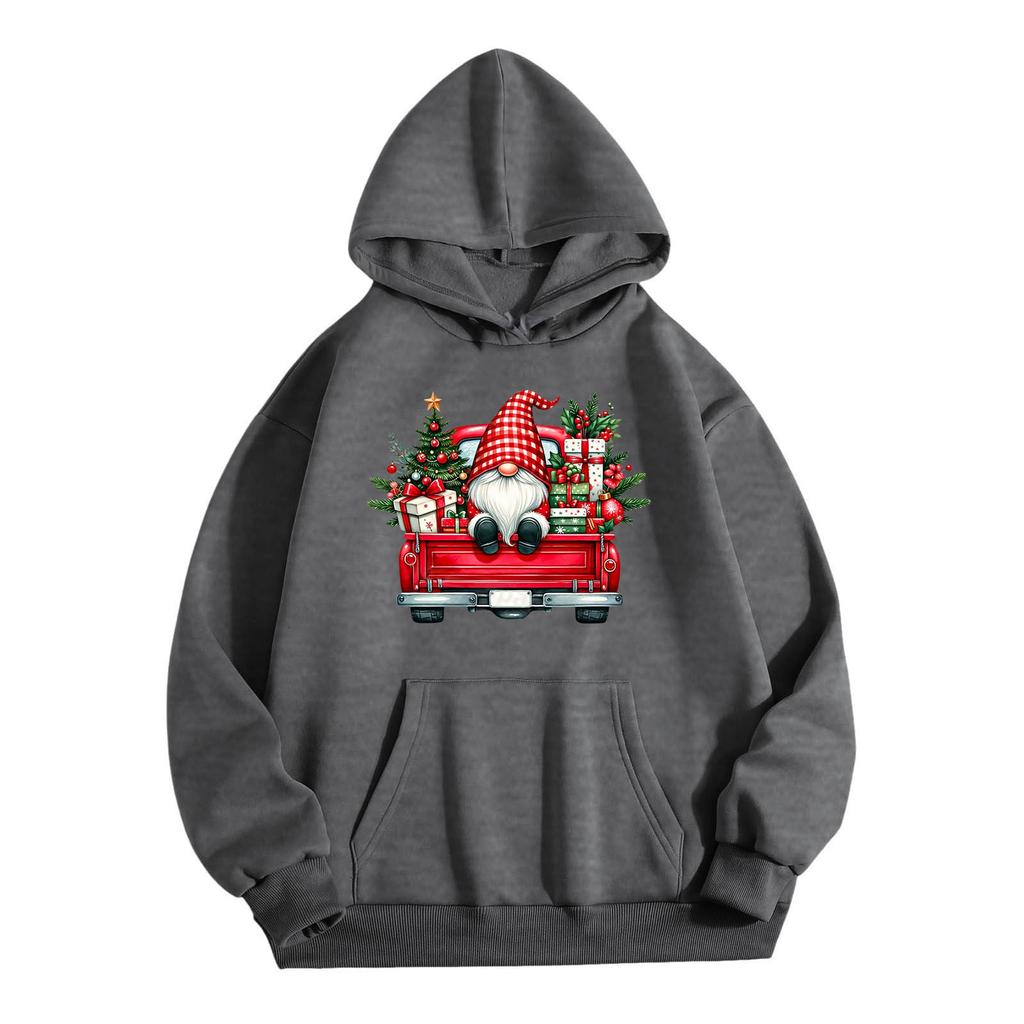 Женская однотонная толстовка с капюшоном и длинным рукавом с принтом