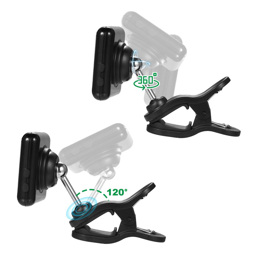 Перезаряжаемый тюнер для гитары, тюнер-клипса, светодиодный цветной дисплей, профессиональный тюнер для электрогитары с метрономом для