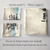Inspirational scripture text Bedding Duvet cover sets Duvet covers Pillowcases gifts (1 * Duvet Cover 2 * Pillowcases, without duvet insert)