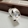 Korean-Style High-Polish S925 Sterling Silver Arc Bangle Bracelet