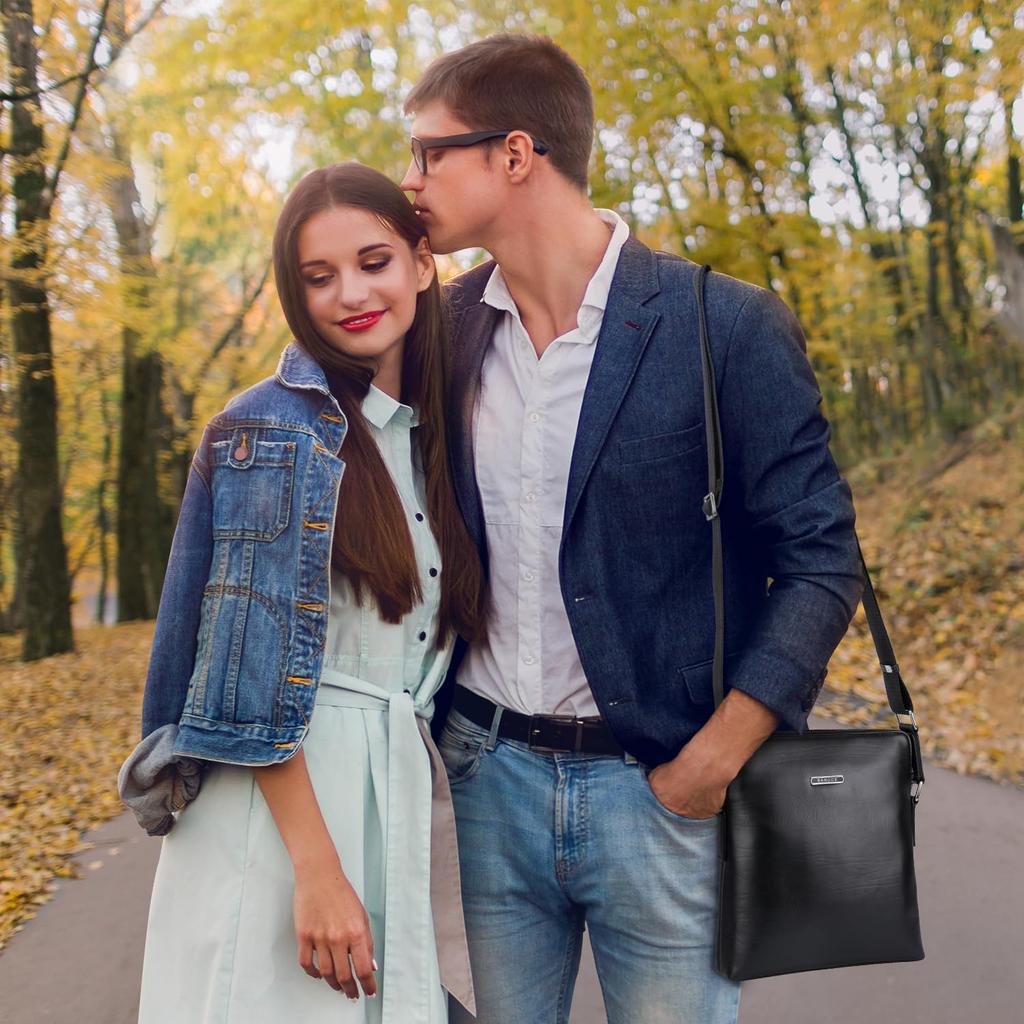 Сумка через плечо Почтальон Натуральная Итальянская Деловая Кроссбоди Хранение для дюймового iPad [Bannus] Сумка, Мужская сумка, Маленькая, Кожа, Кожа, Сумка, Черная, Сумка,