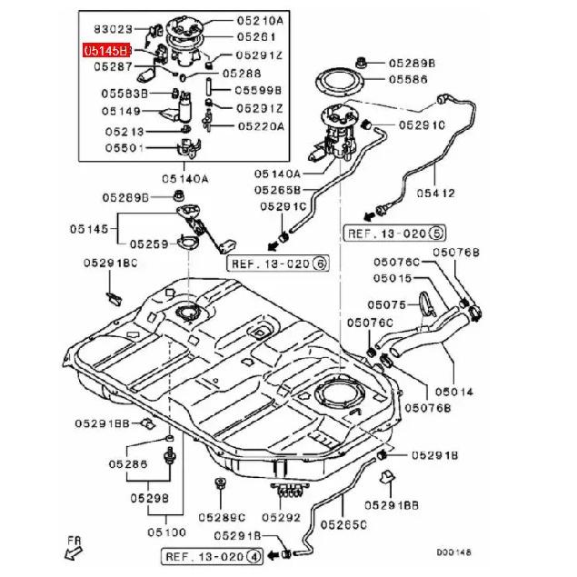 Датчик уровня топлива MR970892 Для Mitsubishi Grandis 2.4L NA4W 04-10 датчик поплавка уровня топлива