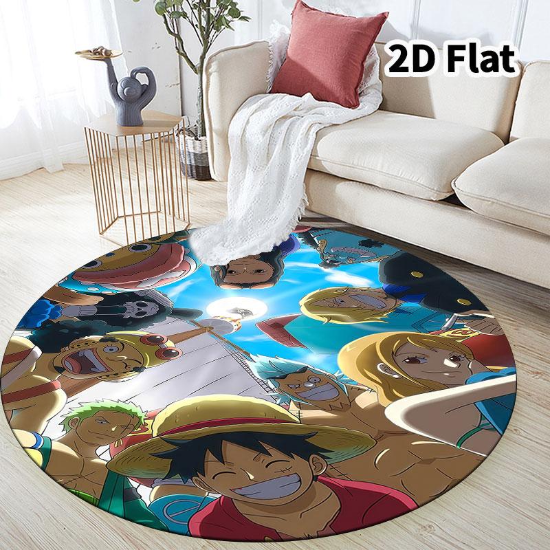 One Piece Round Area Rug Carpet Rug For Living Room Bedroom Sofa Playroom Decor Nonslip Floor Mat