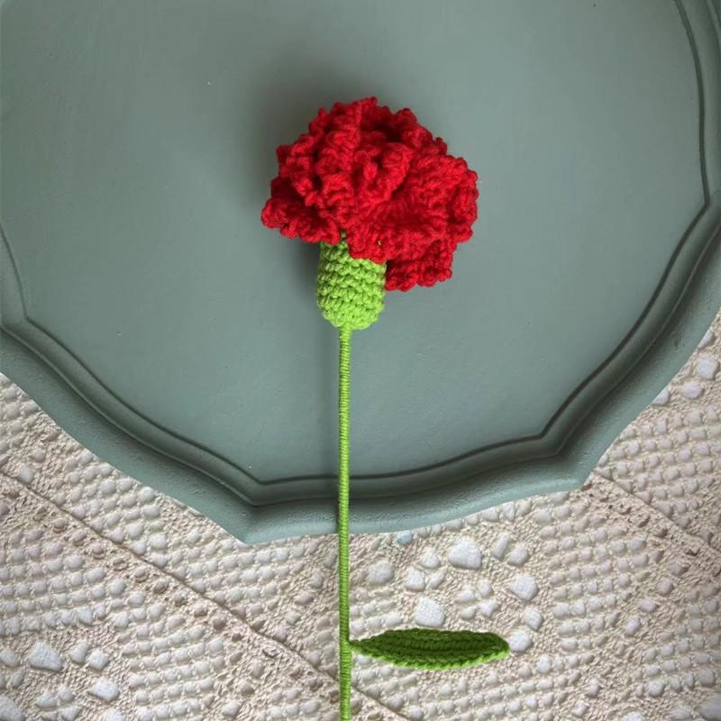 Handmade Woven Yarn Knitted Faux Flower Bouquet