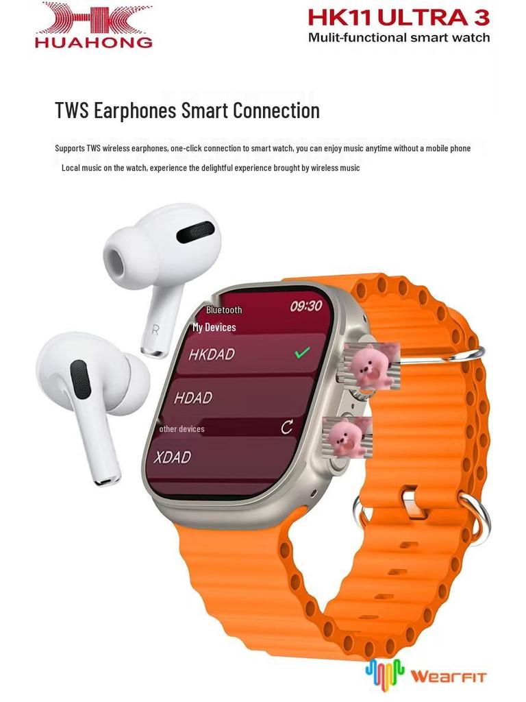 Huaqiangbei HK11 Ultra3 Smartwatch with Dual Payment & Sports Features