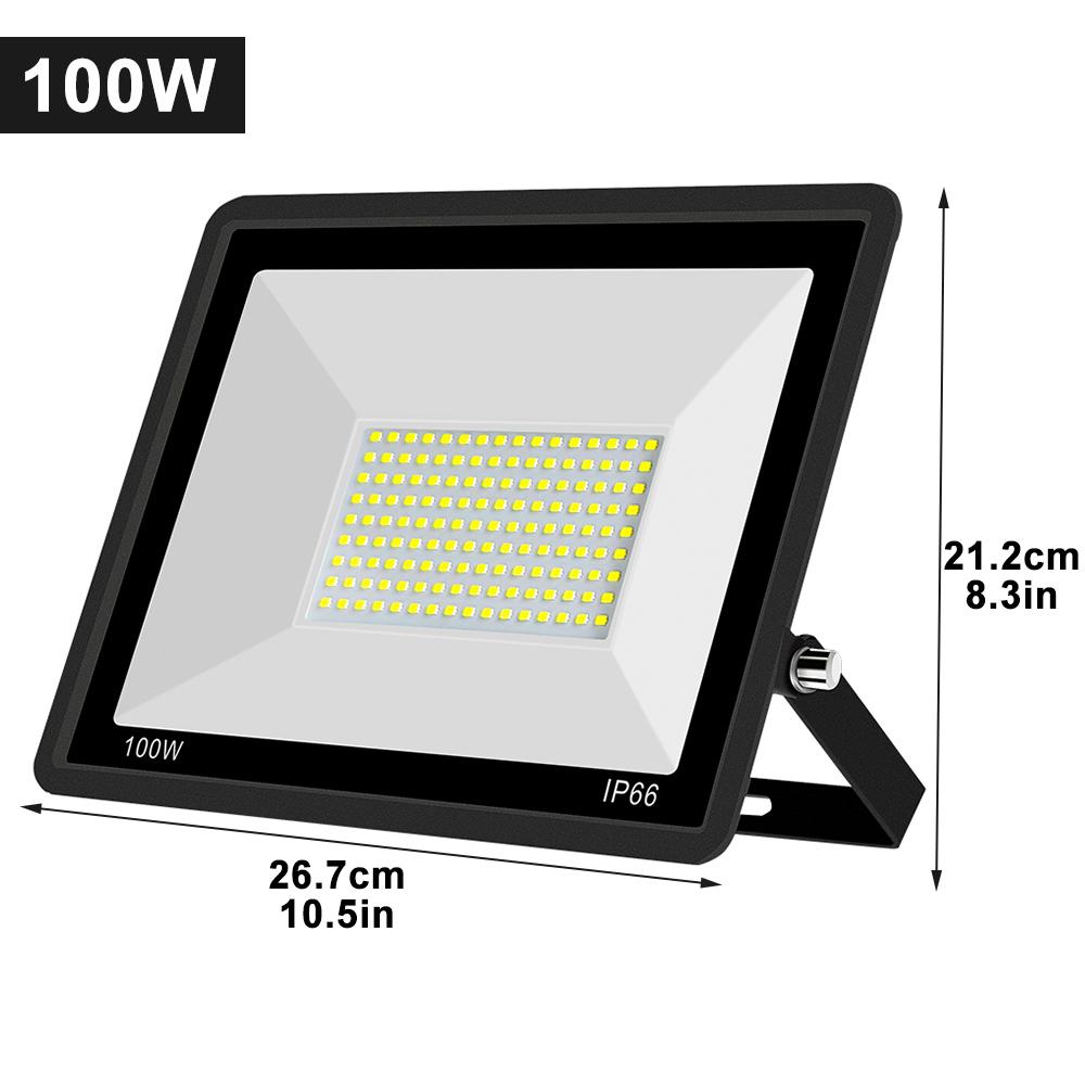 LED Flood Lights Outdoor Exterior Security Lights LED Street Wall Lamp IP66 Waterproof 6000K Cold White LED Projector Spotlight