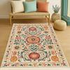 Retro Floral Plant Country Carpet for Living Room Bedroom Soft Floor Mat Decor Rug Suitable for Indoor Home Coffee Table Rug