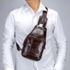 Cowhide 100% Genuine Leather Men's Genuine Leather Shoulder Crossbody Bag Anti-theft