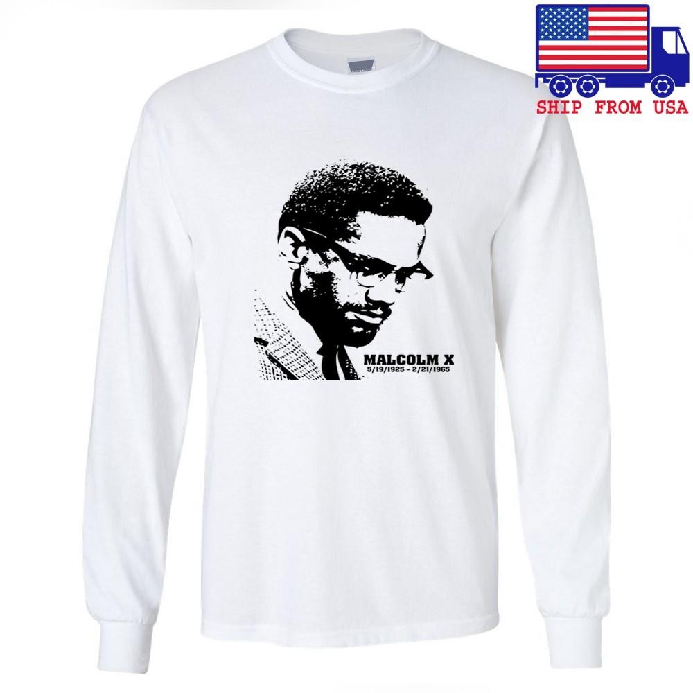 Malcolm X Black Panther Party White Size S2XL Unisex T-Shirt