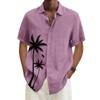 Дизайнерские весенне-летние мужские повседневные хлопковые однотонные рубашки с короткими рукавами, свободные рубашки