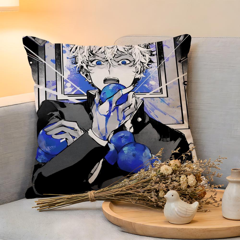 Cushion Cover Linen SkinFriendly Soft Decorative Case For Sofa Home Decor Hot Anime BBlue Period Pillow cover