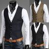 2025 Лето Новый мужской трендовый корейский выпуск Slim Fit Vest Coat, жилет для костюма, большой жилет 5XL