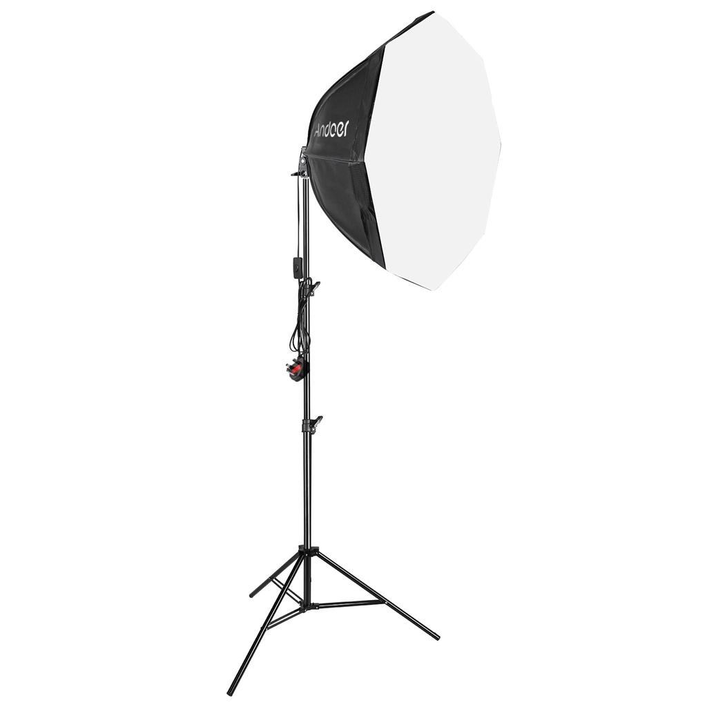 Andoer Studio Photography Softbox Kit with 70cm/28in Octagon Photography Softbox X 1 + 2.1M Metal