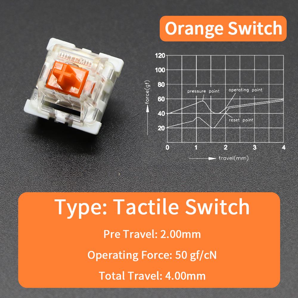 Outemu Switch for Keyboard 3Pin Linear Tactile Clicky Silent Switches for Mechanical Keyboards Gray White Red Blue Gaming Switch Pushbutton Switches