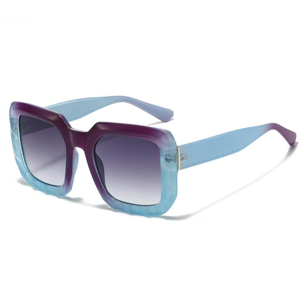 Fashion rectangular glasses women's export sunscreen sunglasses new European and American large square sunglasses