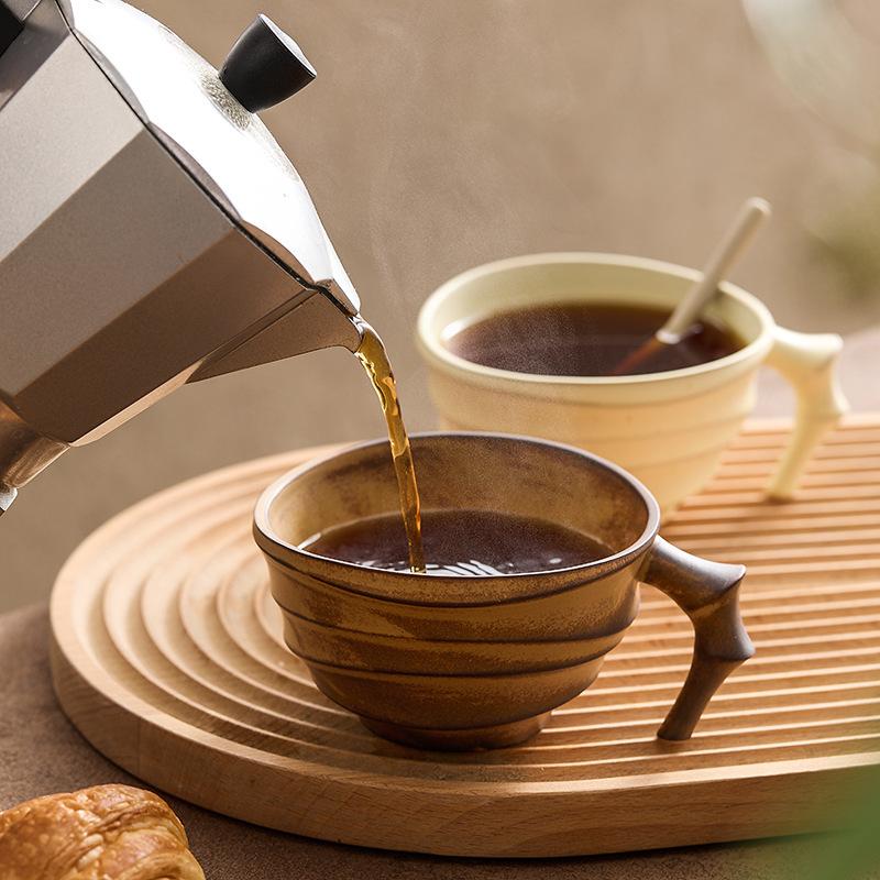 Высокоценная кофейная чашка высококлассная керамическая японская ретро кружка нишевый дизайн чашка для молока чашка для завтрака