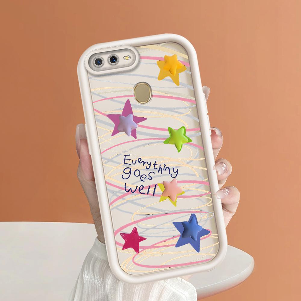 Мягкие силиконовые квадратные лестницы с мультяшным узором, полное покрытие, защита камеры, противоударный чехол для OPPO Reno Realme OnePlus