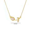 Elegant Sweet Zircon Tulip Flower Pendant Necklaces for Women Girls Stainless Steel Chain Fashion Jewelry Gifts for Friend Lover
