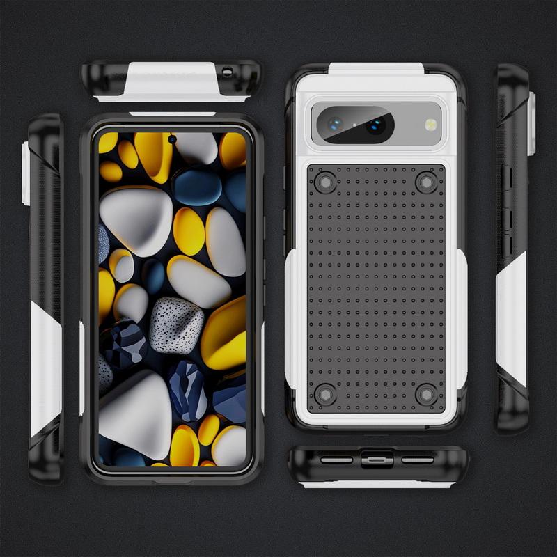 Двойной цветной квадратный чехол для Samsung Galaxy S23 + S22 Ultra A52 A32 A14 A33 5G Google Pixel 8 Pro 7A 7 Противоударный ПК Гибридный корпус телефона из ТПУ