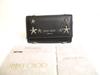 Authentic Silver Metal Stars Black Leather 6 Pics Key Case Neptune #9730  Refurbished