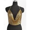 Shining Sequins, Bright Diamonds, Nightclub Style, Sexy, Metal Chain, Neck Hanging V-neck, Backless Top, Tank Top, Sexy Look