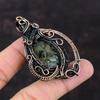Медный серафинитовый кулон Медная проволока Кулон Дизайнерский кулон Кулон ручной работы Ювелирные изделия из проволочной обмотки для подарка Драгоценный камень Медные украшения