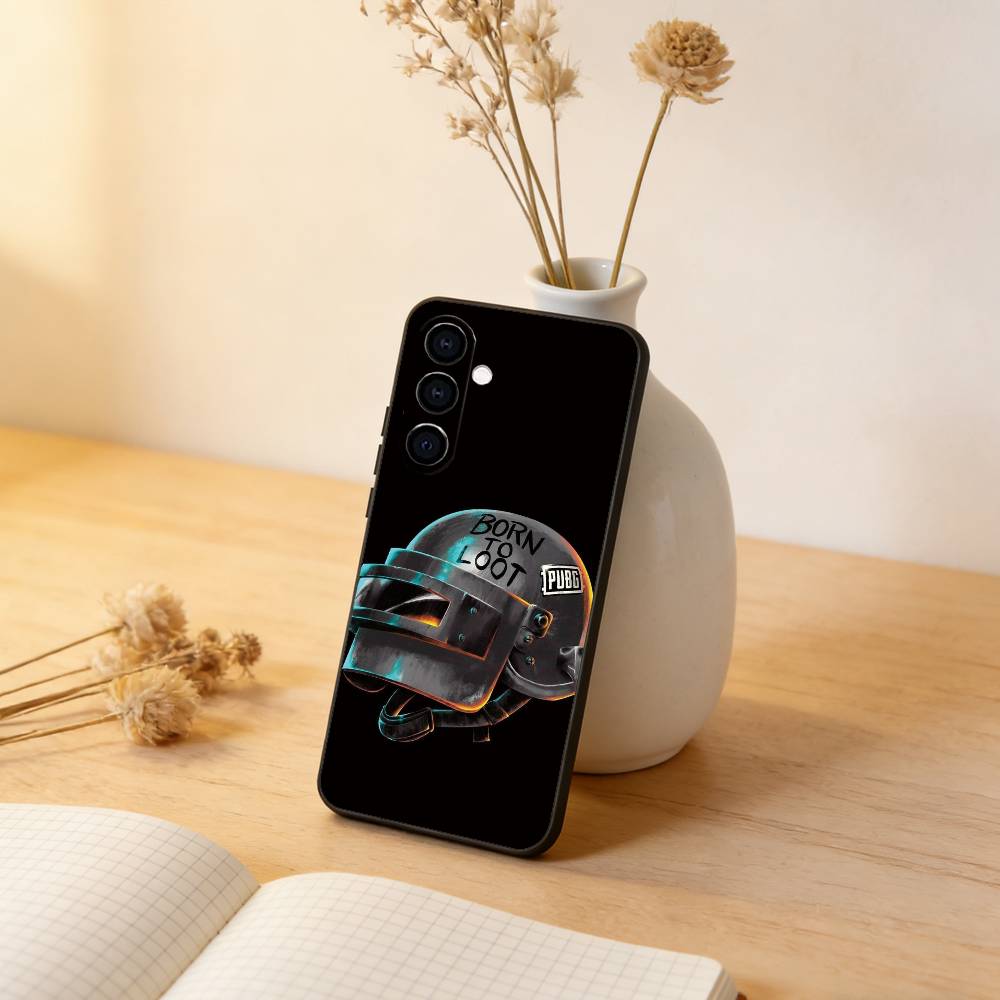 Чехол для телефона P-U-B-G для Samsung Galaxy A73,A72,A71,A70,A53,A52,A51, Мягкий силиконовый черный чехол