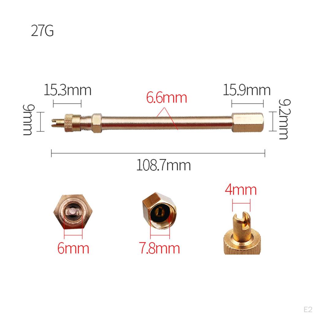 Удлинитель штока клапана Шредера, адаптер для удлинителя шин, прямое отверстие для накачивания