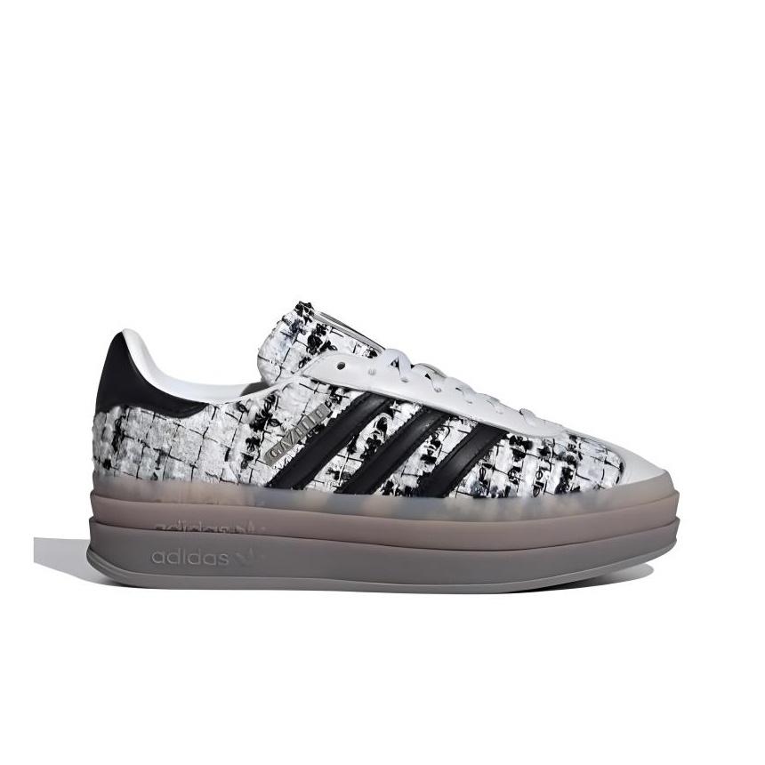 Adidas Gazelle Bold Tweed - White Gum Women Sneakers White-Tine Core-Black Silver-Metallic JP5673