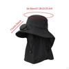 Outdoor Hat with Fan Bucket Lightweight Breathable Wide Brim Sun Protection