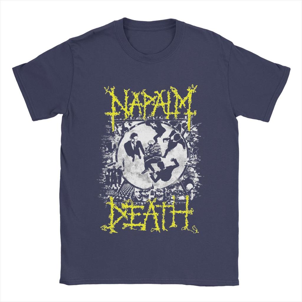 Мужские футболки Napalm Death Novelty 100% Хлопковая футболка с коротким рукавом Футболки с круглым вырезом Одежда Классика