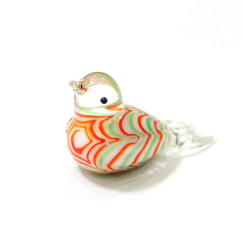 Миниатюрная декоративная фигурка птицы из муранского стекла в японском стиле, для дома, декор для сказочного сада, аксессуары, милые украшения ручной работы в виде животных