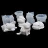 1 Pcs 3D Cat Soap Clay Lovely Pig Silicone Candle Molds DIY Pet Cat Mould Craft Small and Cute Suitable for Ornaments