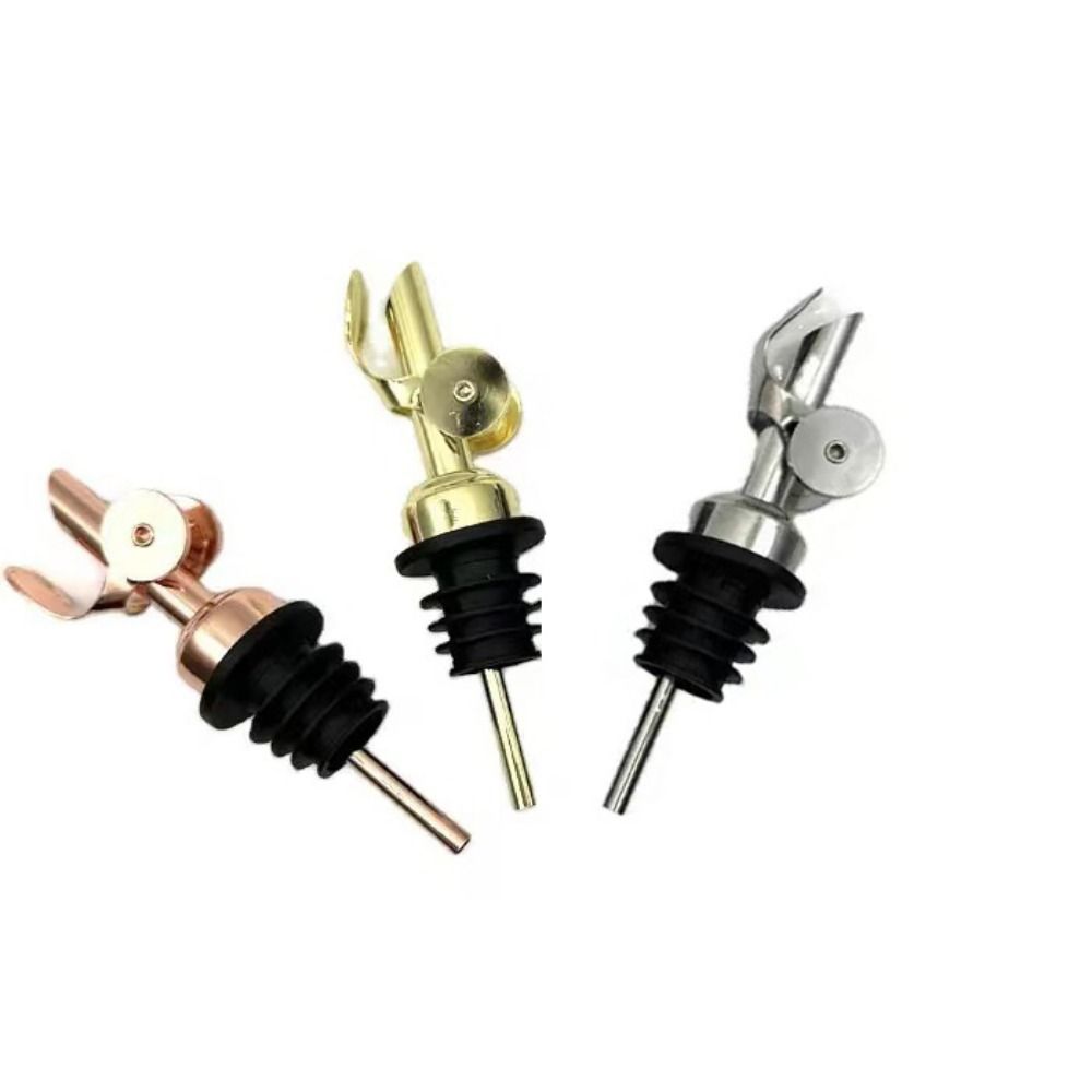 3pcs Precise Pouring Weighted Spout Pourer Auto Flip Flip Top Drink Wine Stopper Vinegar