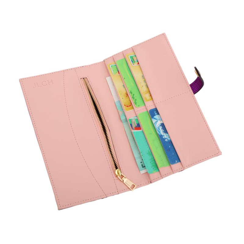 Card Holder Women's Wallet Female Student ID Long Anti-Theft Swiping Clutch High Sense Pu Card Holder Cute Coin Purse