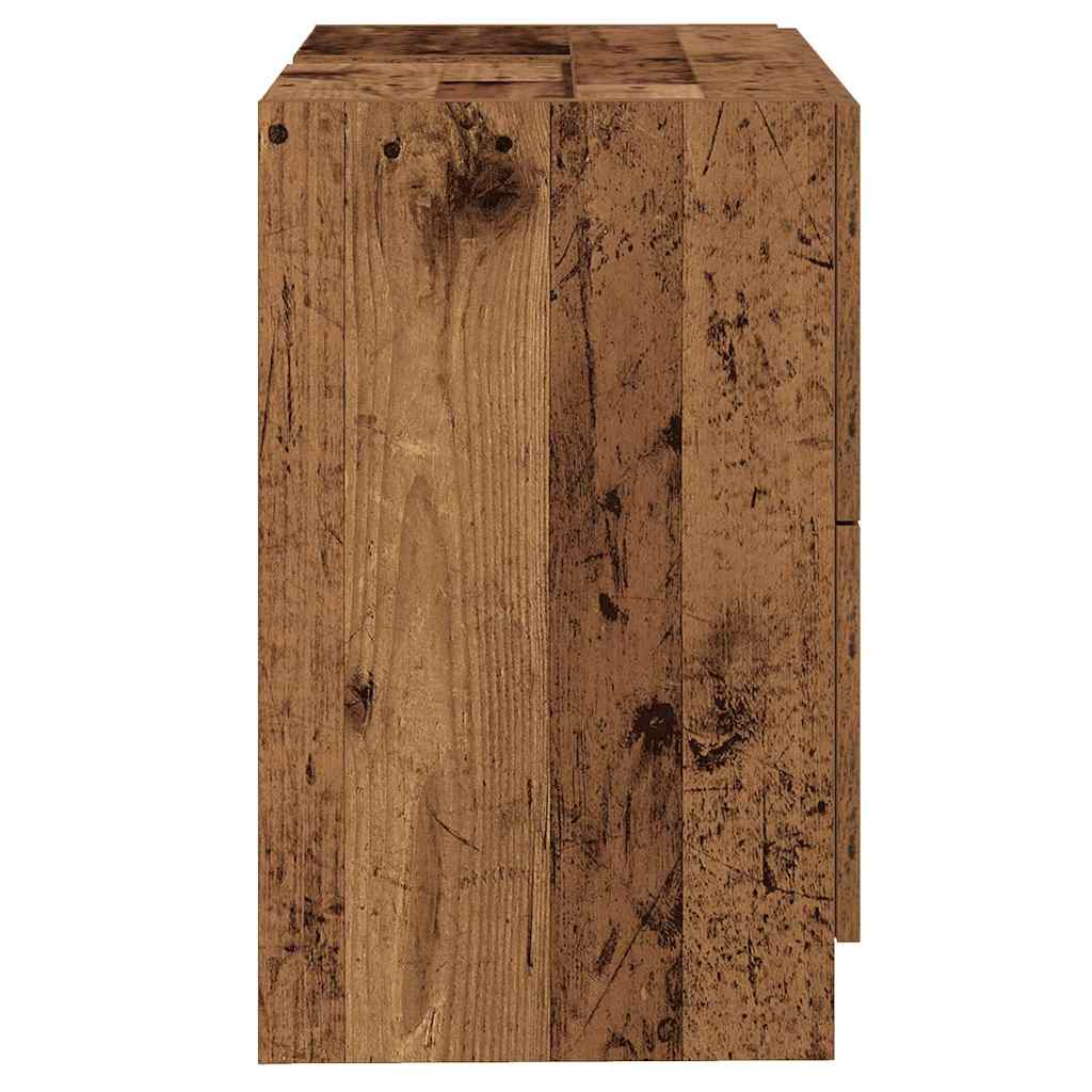 Bathroom Cabinet with Door Rustic Wood Look 78 x 37 x 59 cm Engineered Wood