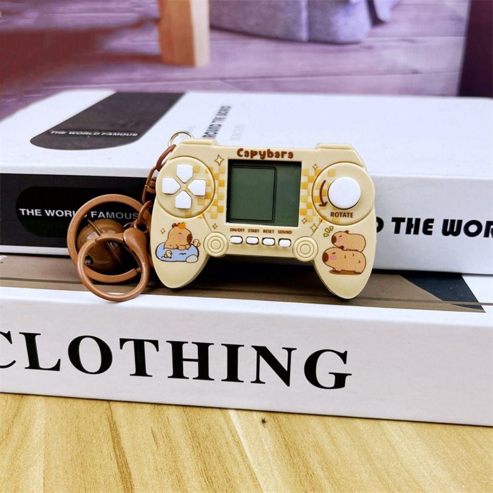 Electronic Capybara Keychain Game Controller Game Console Pendant Mini Game Keychain  Backpack