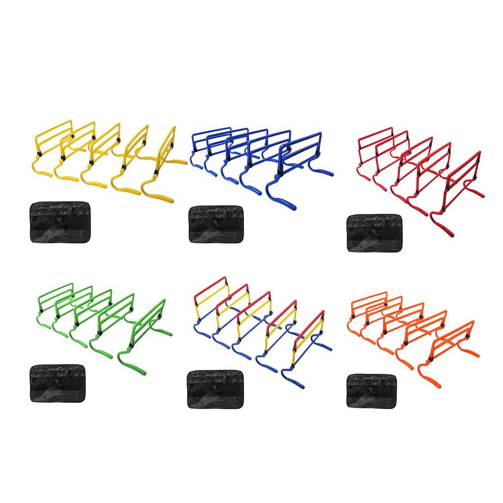 5x Sports Agility Hurdles Adjustable Foldable Improves Coordination Practice