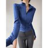 Autumn Spring Women's Quick Drying Sports Coat Women's Tight Top Yoga Jacket Long Sleeve Zipper Jacket Running Fitness Women's Jacket