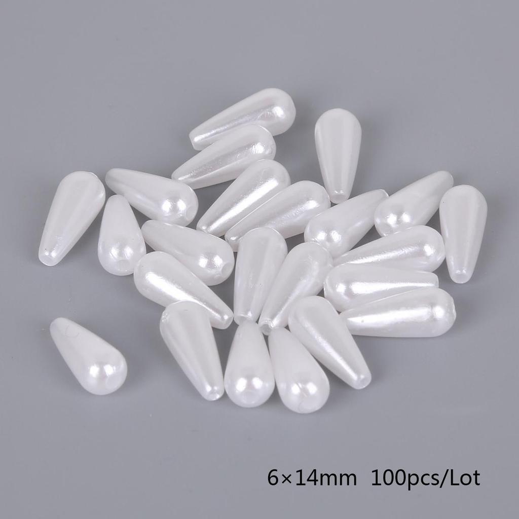 50-100 шт. ABS искусственный жемчуг акриловые рисовые бусины с двумя отверстиями для изготовления модных ювелирных изделий DIY ожерелье браслет