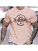 Мужская повседневная спортивная футболка свободного кроя с принтом California West Coast, круглым вырезом и короткими рукавами с 3D-принтом