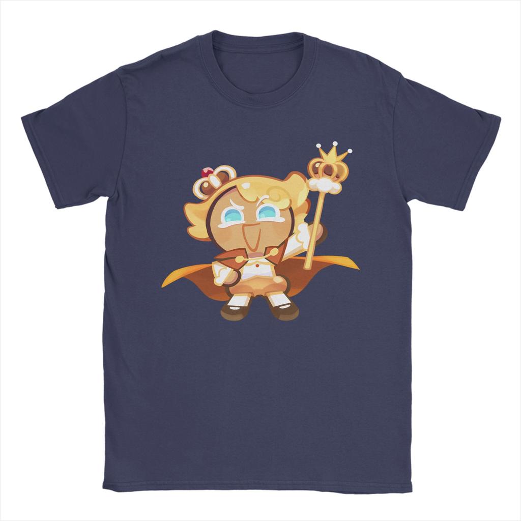 Мужские футболки Cookies Run Kingdom Кастард Печенье Чистый Хлопок Топы Короткий Рукав Круглый Вырез Футболка Футболки с Графическим Принтом