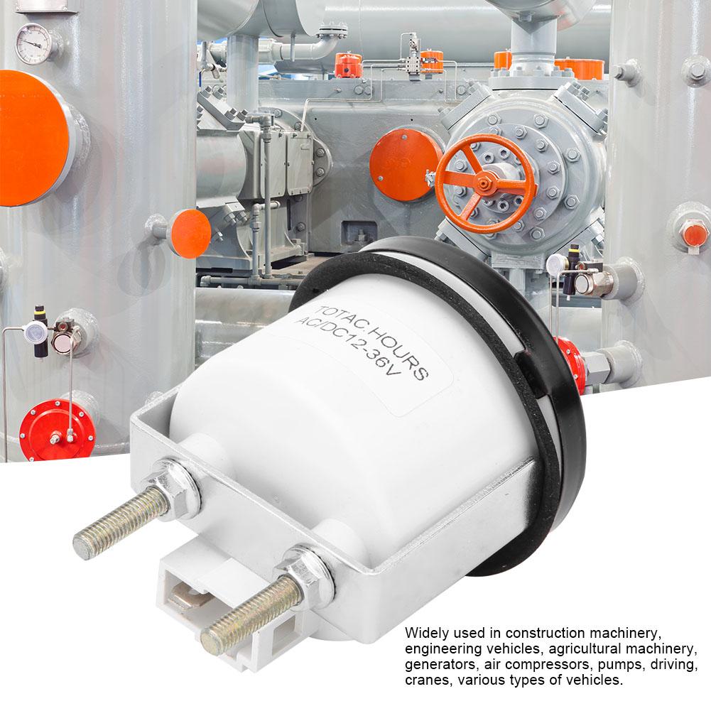 LCD Display Digital Hour Meter for Engineering Vehicle Generator 0 999999.99 Hours