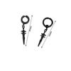 Pierced For Women Black Silver Cross Clip On Earrings Ear Cuff Korean Stud Earrings Men Ear Clips