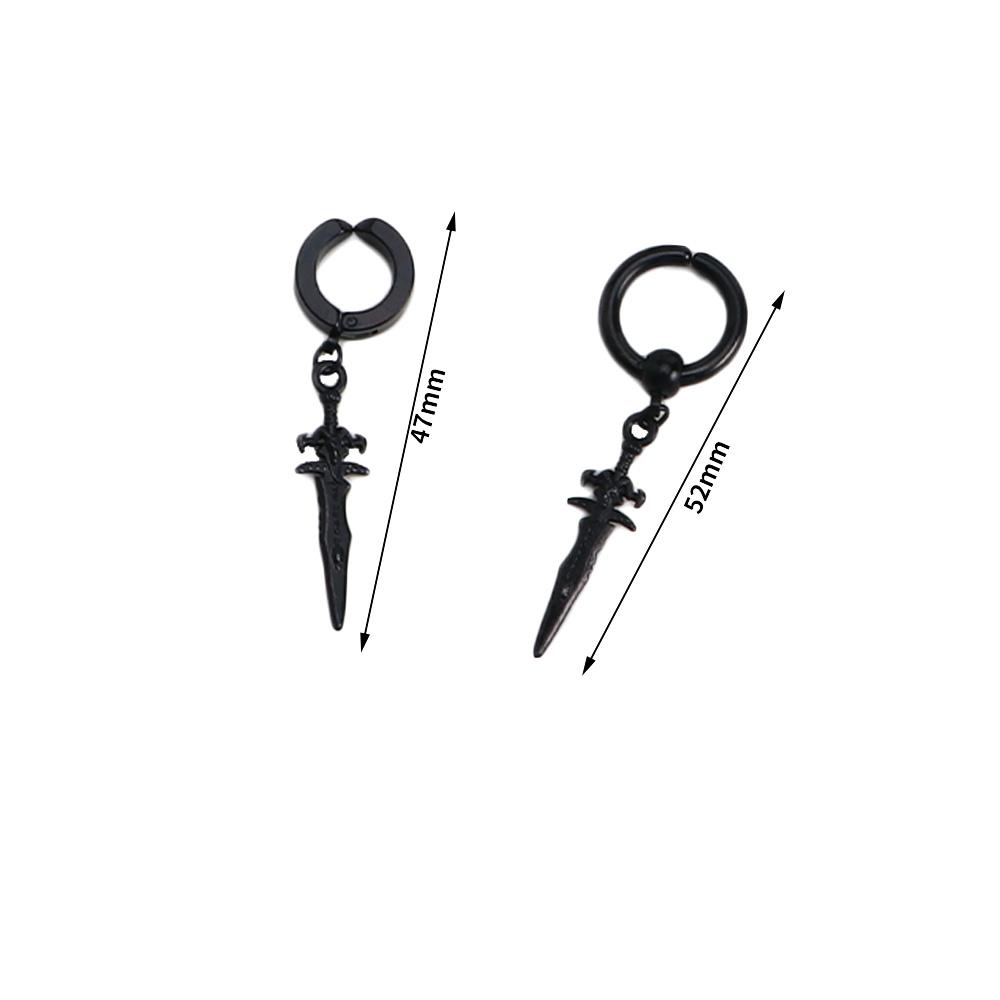 Pierced For Women Black Silver Cross Clip On Earrings Ear Cuff Korean Stud Earrings Men Ear Clips