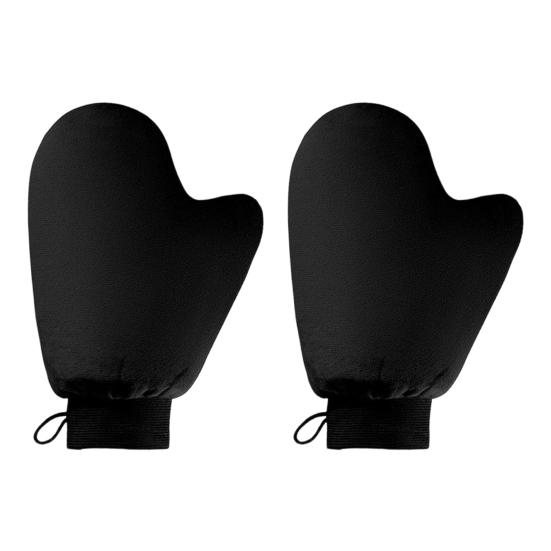 2 шт. Перчатка для нанесения лосьона, многоразовая, портативная, бархатная, для загара, двусторонняя, для дома