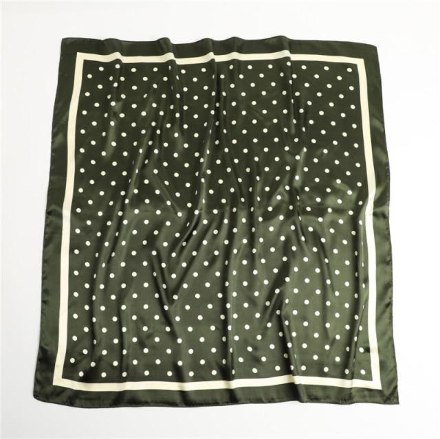 Silk Shawl Square Scarf For Women Print Headband Foulard Satin Hijab Hair Bands Neckerchief Female Head Wraps Bandana EMA