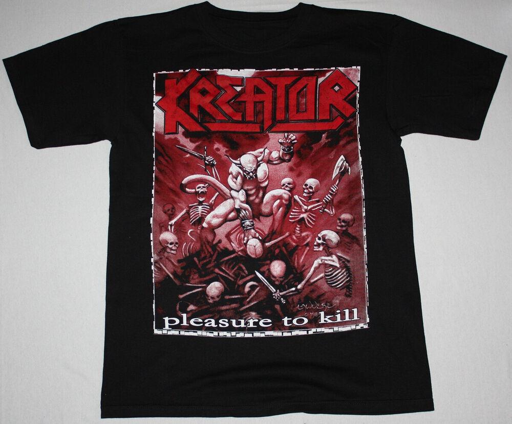 SALE Kreator Pleasure to Kill Album T-shirt Black Short Sleeve All Sizes S-5XL Unisex T-Shirt