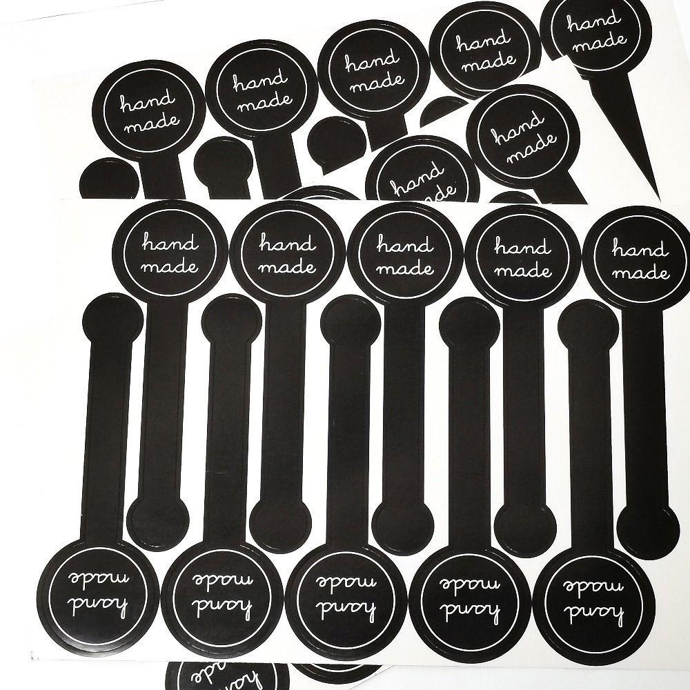 100PCS Thank You Seal Stickers Handmade Multicolor Long Strip Label DIY Accessories Self-adhesive Wrapping Decorative Sticker
