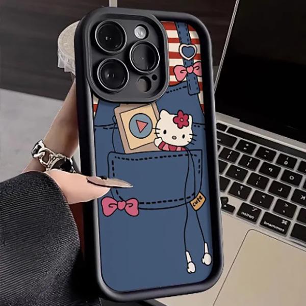 Чехол Ladder Shell Music Cartoon Cat, подходит для Apple 17 Pro Max/16/15/14/13 Pro